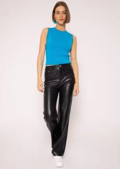 Strick-Top, Azurblau 13 Strick-Top, Azurblau -Sassyclassy SassyClassy strick top azurblau S3202B5483 1