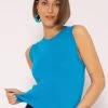 Strick-Top, Azurblau -Sassyclassy SassyClassy strick top azurblau S3202B5483 5