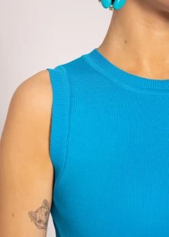 Strick-Top, Azurblau 15 Strick-Top, Azurblau -Sassyclassy SassyClassy strick top azurblau S3202B5483 6