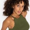 Strick Top Mit Bogenkante, Khaki -Sassyclassy SassyClassy strick top mit bogenkante khaki S3202B5526 8 1
