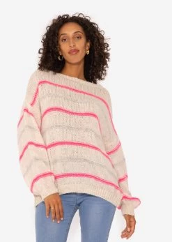 Strickpullover Mit Farbigen Streifen - Hellbeige-pink-hellgrau 13 Strickpullover Mit Farbigen Streifen - Hellbeige-pink-hellgrau -Sassyclassy SassyClassy strickpullover mit farbigen streifen hellbeige fuchsia hellgrau S3208P6189 4vwiZw8qGlQZAN