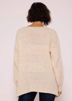 Strickpullover Mit V-Ausschnitt, Offwhite 16 Strickpullover Mit V-Ausschnitt, Offwhite -Sassyclassy SassyClassy strickpullover mit v ausschnitt offwhite S3207B6024 4