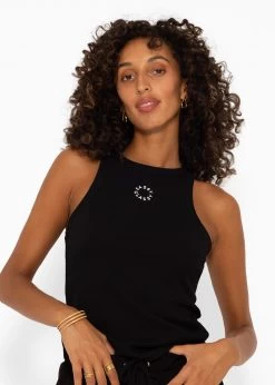 Tank Top Mit Stickerei - Schwarz -Sassyclassy SassyClassy tank top mit stickerei schwarz S3207T6153 7fH1K7bijkIjfH