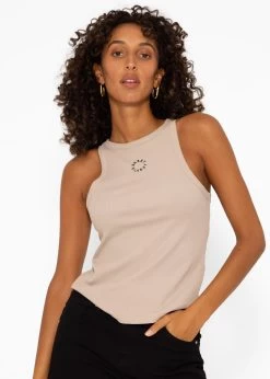 Tank Top Mit Stickerei - Beige -Sassyclassy SassyClassy tank top mit stickerei taupe S3207T6154 4xuxk6IjzKeXVu