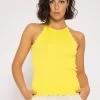 Strick Top Mit Bogenkante, Gelb -Sassyclassy SassyClassy top mit bogenkante gelb S3201B5353