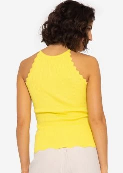 Strick Top Mit Bogenkante, Gelb -Sassyclassy SassyClassy top mit bogenkante gelb S3201B5353 4oUFsIFuNBIO6B