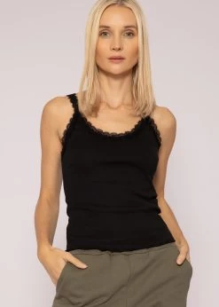 Top Mit Spitzenträgern, Schwarz -Sassyclassy SassyClassy top mit spitzentragern schwarz S2211B5238 4