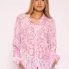Transparente Bluse Mit Print, Rosa/weiß -Sassyclassy SassyClassy transparente bluse mit print rosa offwhite S3202B5574 8