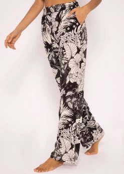 Viskose Hose Mit Print, Schwarz -Sassyclassy SassyClassy viskose hose mit print schwarz S3204B5830 4