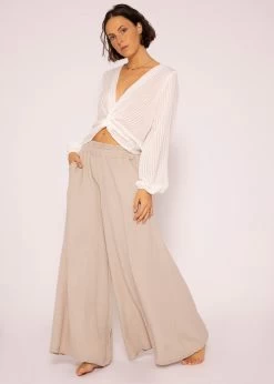 Vorn Geschlungene Crop Bluse, Weiß -Sassyclassy SassyClassy vorn geschlungene crop bluse weiss S3203B5694 12VGA0qauYn5eL