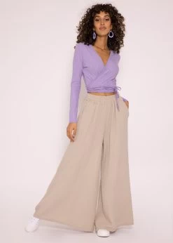 Langarmshirt Zum Wickeln, Lila -Sassyclassy SassyClassy wickel shirt lila S3203B5662