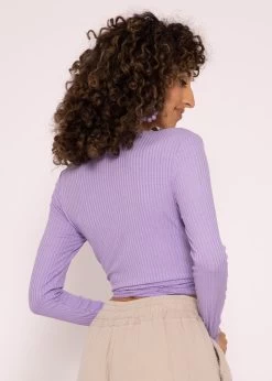 Langarmshirt Zum Wickeln, Lila -Sassyclassy SassyClassy wickel shirt lila S3203B5662 3