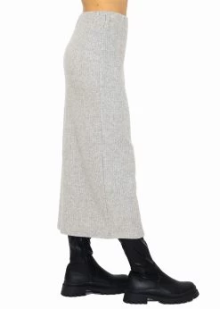 Gerippter Rock In Midi-Länge - Grau 16 Gerippter Rock In Midi-Länge - Grau -Sassyclassy Sassyclassy Gerippter Rock in Midi Lange grau S3207B6004 7