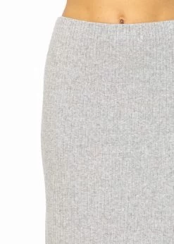 Gerippter Rock In Midi-Länge - Grau 18 Gerippter Rock In Midi-Länge - Grau -Sassyclassy Sassyclassy Gerippter Rock in Midi Lange grau S3207B6004 8