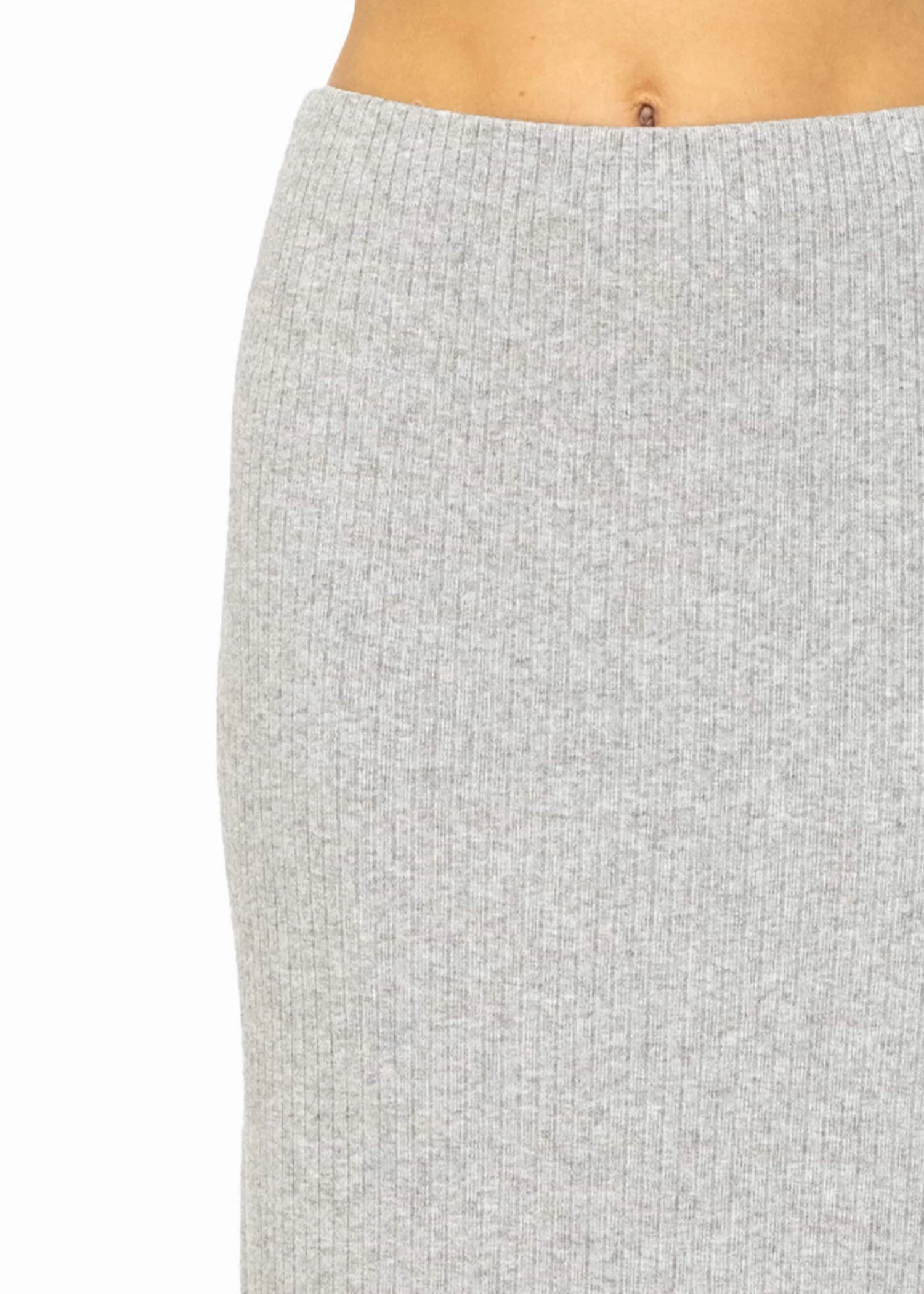 Gerippter Rock In Midi-Länge - Grau 10 Gerippter Rock In Midi-Länge - Grau – Bild 8