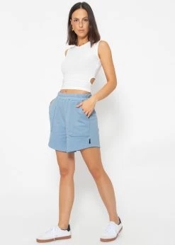 Top Mit Cut-Out - Offwhite -Sassyclassy Sassyclassy Jersey Shorts himmelblau S4203S6876k9qvi7VogyMGw