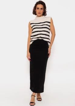 Langer Jerseyrock Mit Raffung - Schwarz 10 Langer Jerseyrock Mit Raffung - Schwarz -Sassyclassy Sassyclassy Langer Jerseyrock mit Raffung schwarz S3212R6746 7L2ZEMVv3QxSKE