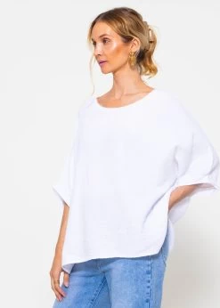 Lässiges Musselin Shirt - Weiß -Sassyclassy Sassyclassy Lassiges Musselin Shirt weiss S2207B4870BH36HgafTAigm