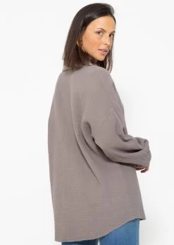 Musselin Bluse Im Regular Fit - Taupe 14 Musselin Bluse Im Regular Fit - Taupe -Sassyclassy Sassyclassy Musselin Bluse im Regular Fit taupe S3208E6166 1