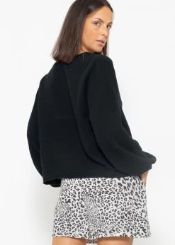 Musselin Blusenjacke Mit Bindebänder - Schwarz -Sassyclassy Sassyclassy Musselin Blusenjacke mit Bindebander schwarz S3201B54199O97LJSIXymH3