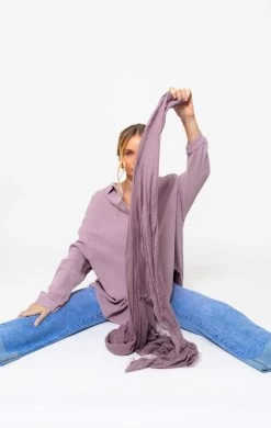 Musselin Schal - Violett -Sassyclassy Sassyclassy Musselin Schal violett S2403AS9047 1Eac2FzQ16WGsN