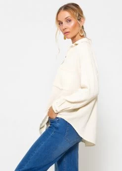 Oversize Musselin Bluse Mit Brusttaschen - Cremeweiß 14 Oversize Musselin Bluse Mit Brusttaschen - Cremeweiß -Sassyclassy Sassyclassy Oversize Musselin Bluse mit Brusttaschen cremeweiss S4203E6862 1hlBRsVYDXD9E5