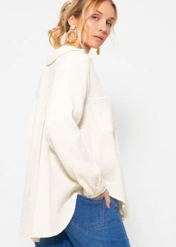 Oversize Musselin Bluse Mit Brusttaschen - Cremeweiß 15 Oversize Musselin Bluse Mit Brusttaschen - Cremeweiß -Sassyclassy Sassyclassy Oversize Musselin Bluse mit Brusttaschen cremeweiss S4203E6862 5YOTt37WgHPIMh