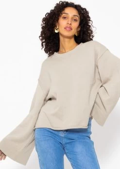 Oversize Pullover Mit Weiten Ärmeln - Beige -Sassyclassy Sassyclassy Oversize Pullover mit weiten Armeln beige S3211P6709 1Gyy5UfXVLk2US