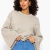 Oversize Pullover Mit Weiten Ärmeln - Beige 2 Oversize Pullover Mit Weiten Ärmeln - Beige -Sassyclassy Sassyclassy Oversize Pullover mit weiten Armeln beige S3211P6709 4hIKmjt0O9al9W