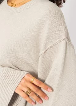 Oversize Pullover Mit Weiten Ärmeln - Beige -Sassyclassy Sassyclassy Oversize Pullover mit weiten Armeln beige S3211P6709 5tHjioGLoEoTGR