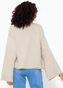 Oversize Pullover Mit Weiten Ärmeln - Beige -Sassyclassy Sassyclassy Oversize Pullover mit weiten Armeln beige S3211P6709 7xApdJH1yXp791
