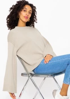 Oversize Pullover Mit Weiten Ärmeln - Beige -Sassyclassy Sassyclassy Oversize Pullover mit weiten Armeln beige S3211P6709Kk5oemMKOgS7W