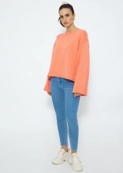 Oversize Pullover Mit Weiten Ärmeln - Lachsorange -Sassyclassy Sassyclassy Oversize Pullover mit weiten Armeln lachsorange S3211P6708 1vQyM8zXY8OOil