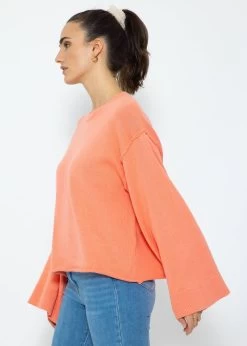 Oversize Pullover Mit Weiten Ärmeln - Lachsorange -Sassyclassy Sassyclassy Oversize Pullover mit weiten Armeln lachsorange S3211P6708 48jqRayXzPNnZB