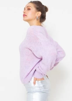 Pullover Mit V-Ausschnitt - Flieder -Sassyclassy Sassyclassy Pullover mit V Ausschnitt flieder S4203P6910 2tSEehzzLvinFn