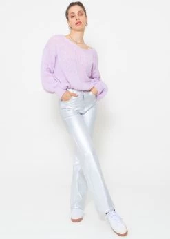 Pullover Mit V-Ausschnitt - Flieder -Sassyclassy Sassyclassy Pullover mit V Ausschnitt flieder S4203P6910 5A07R3lOzHbomE