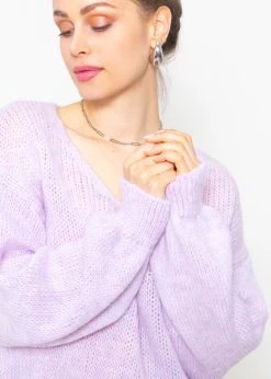 Pullover Mit V-Ausschnitt - Flieder -Sassyclassy Sassyclassy Pullover mit V Ausschnitt flieder S4203P6910cmMicDXmFnkfT