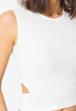 Top Mit Cut-Out - Offwhite -Sassyclassy Sassyclassy Top mit Cut Out offwhite S3203B5749 2
