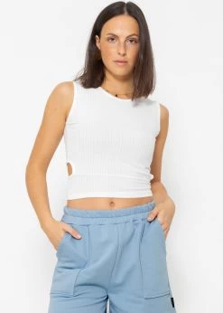 Top Mit Cut-Out - Offwhite -Sassyclassy Sassyclassy Top mit Cut Out offwhite S3203B5749 4