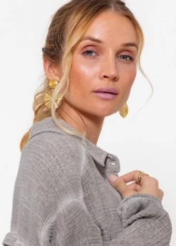 Verwaschene Musselin Bluse - Taupe -Sassyclassy Sassyclassy Verwaschene Musselin Bluse taupe S3209E6407 58AgxUU7Jy4eZA