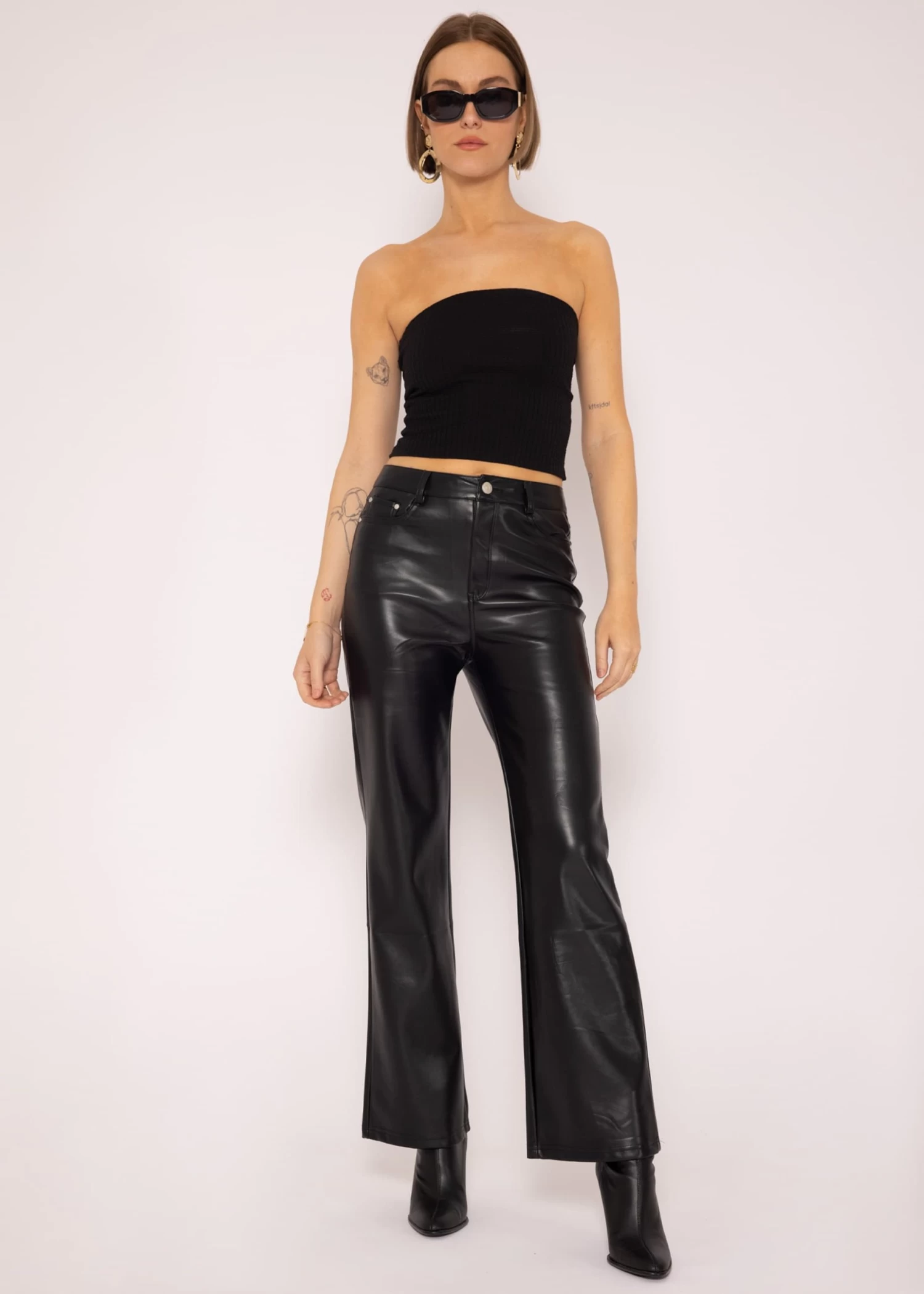 Bandeau Top Mit Struktur, Schwarz 4 Bandeau Top Mit Struktur, Schwarz – Bild 2