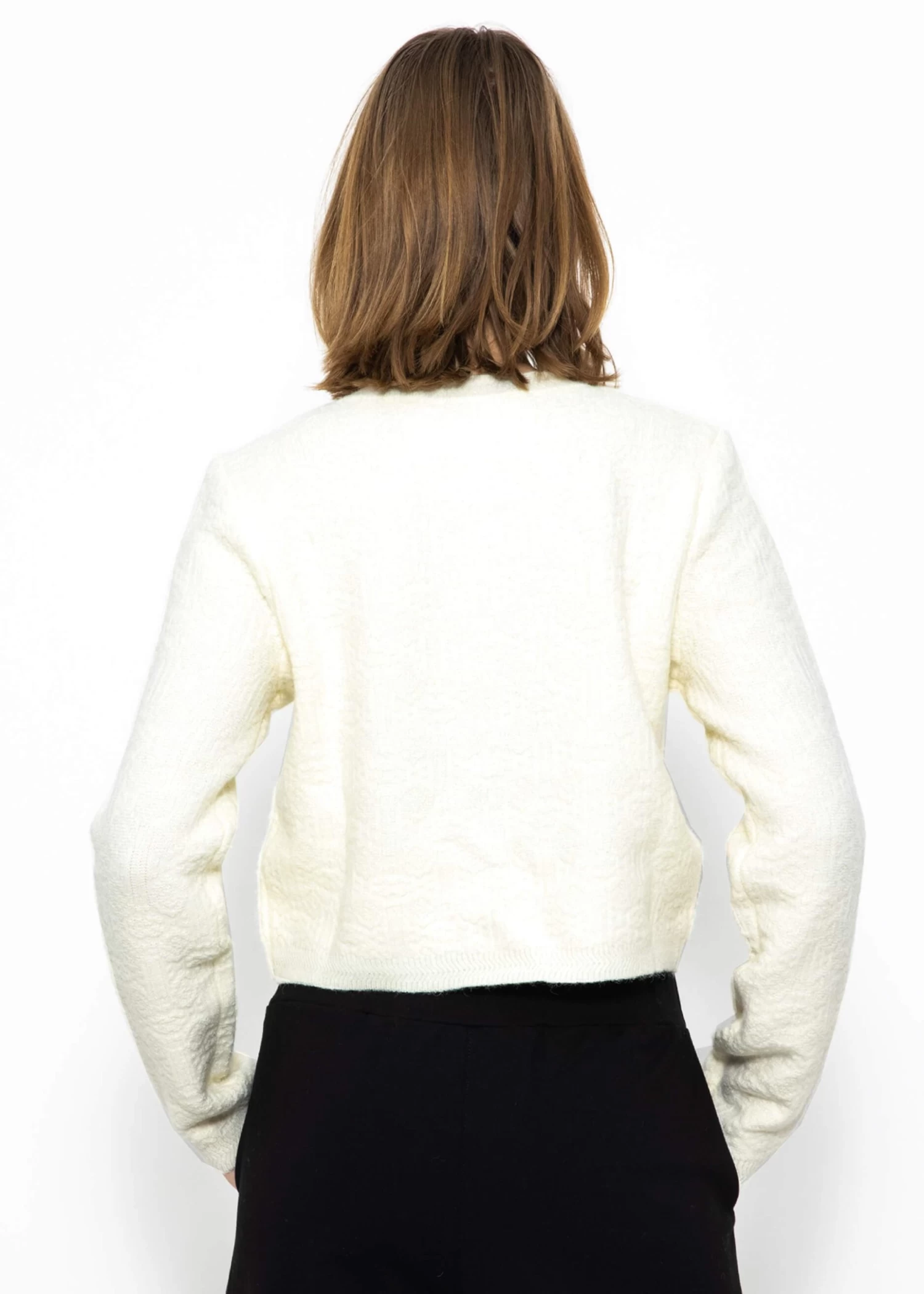 Kurze Gemusterte Jacke - Offwhite 8 Kurze Gemusterte Jacke - Offwhite – Bild 6