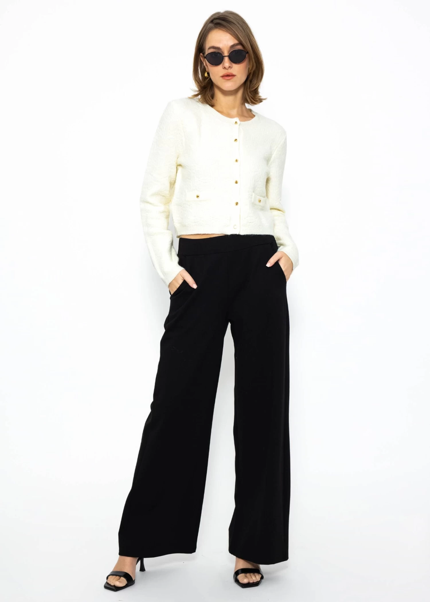 Kurze Gemusterte Jacke - Offwhite 4 Kurze Gemusterte Jacke - Offwhite – Bild 2