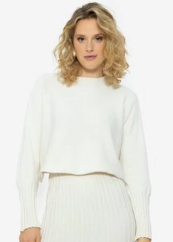 Lässiger Crop Pullover - Offwhite -Sassyclassy sassyclassy Lassiger Crop Pullover offwhite S3209P6304 5cT9vT3ENIWpLS