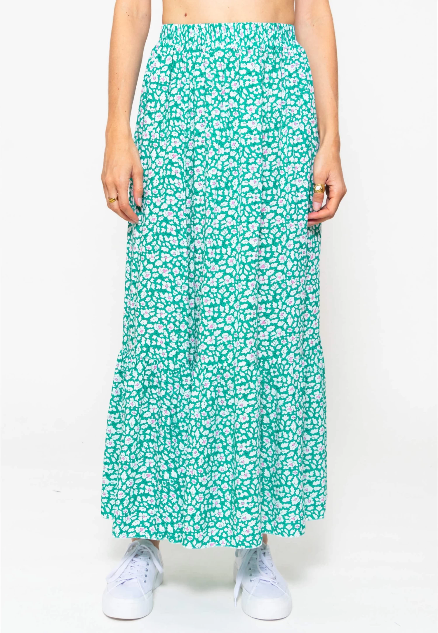 Maxi Rock Mit Print, Türkis 7 Maxi Rock Mit Print, Türkis – Bild 5