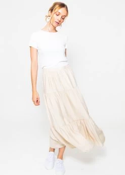 Maxi Volantsrock - Beige 14 Maxi Volantsrock - Beige -Sassyclassy sassyclassy Maxi Volantsrock beige S4203R6903 3smF7V280EcXpu