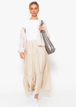 Maxi Volantsrock - Beige 10 Maxi Volantsrock - Beige -Sassyclassy sassyclassy Maxi Volantsrock beige S4203R6903 4Q1aMj0oapS27a