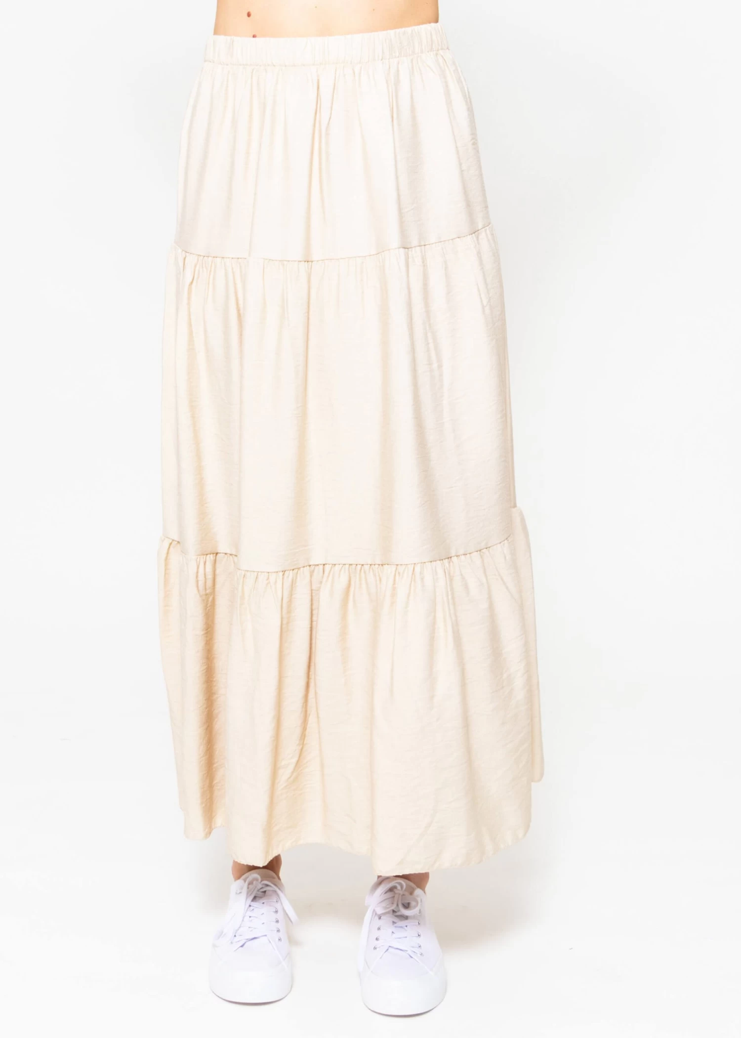 Maxi Volantsrock - Beige 3 Maxi Volantsrock - Beige