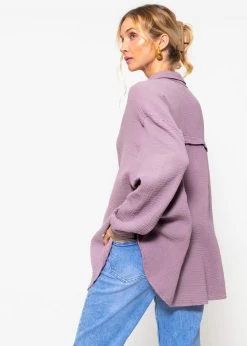 Musselin Bluse Oversize, Kurz, Violett -Sassyclassy sassyclassy Musselin Bluse oversize kurz violett S2209B5090 7d8xSEqmSZnv8M