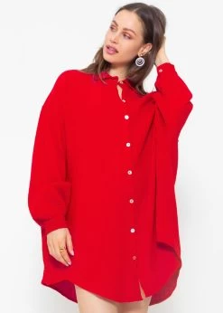 Musselin Bluse Oversize, Rot -Sassyclassy sassyclassy Musselin Bluse oversize rot S2202B4553 48vN0xDokrr8oF